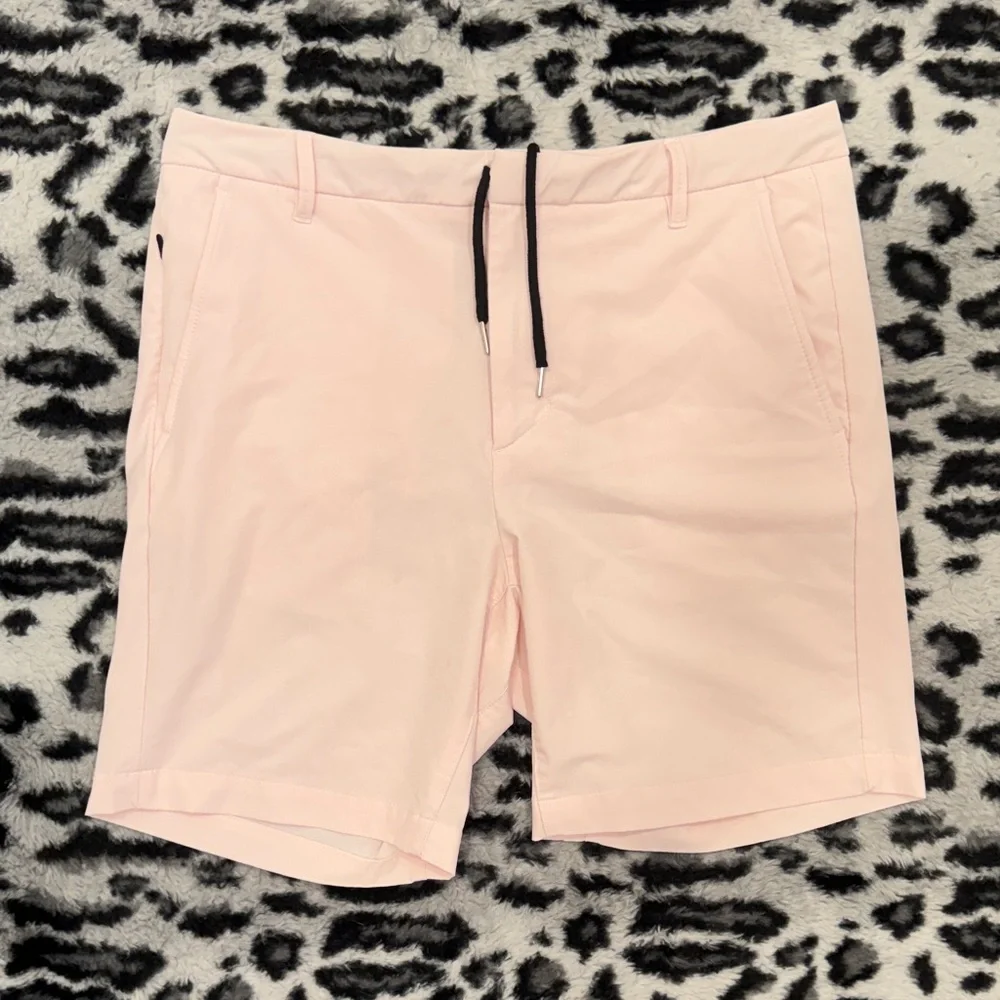 all in motion Light Pink Athletic Shorts with Black Drawstring - Picture 1 of 5